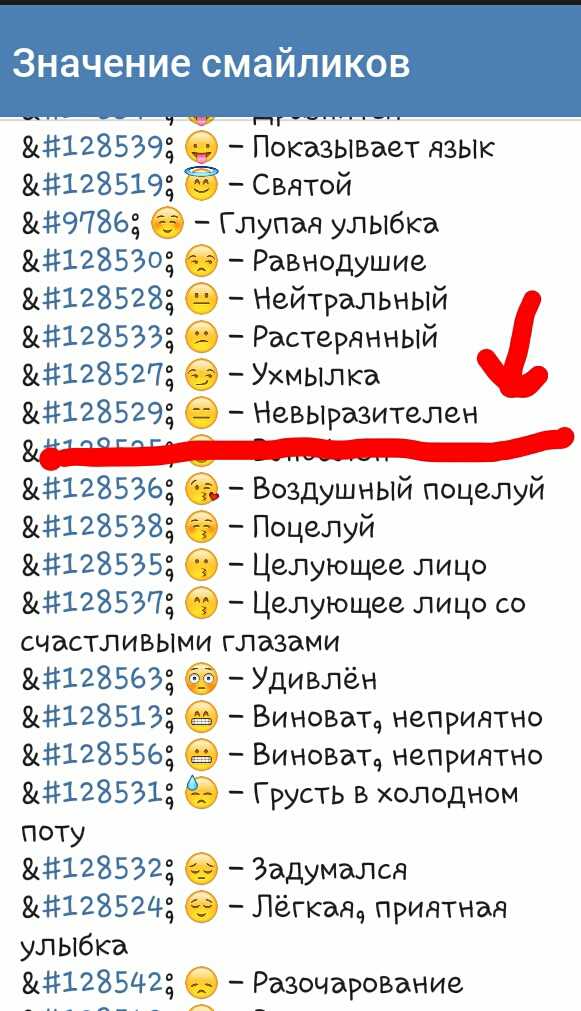 Значение смайликов в контакте расшифровка всех на картинки