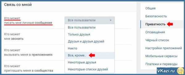 Как написать сообщение в вк если ограничен доступ к сообщениям с телефона